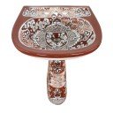 Mexican Talavera Pedestal Sink Tabaco